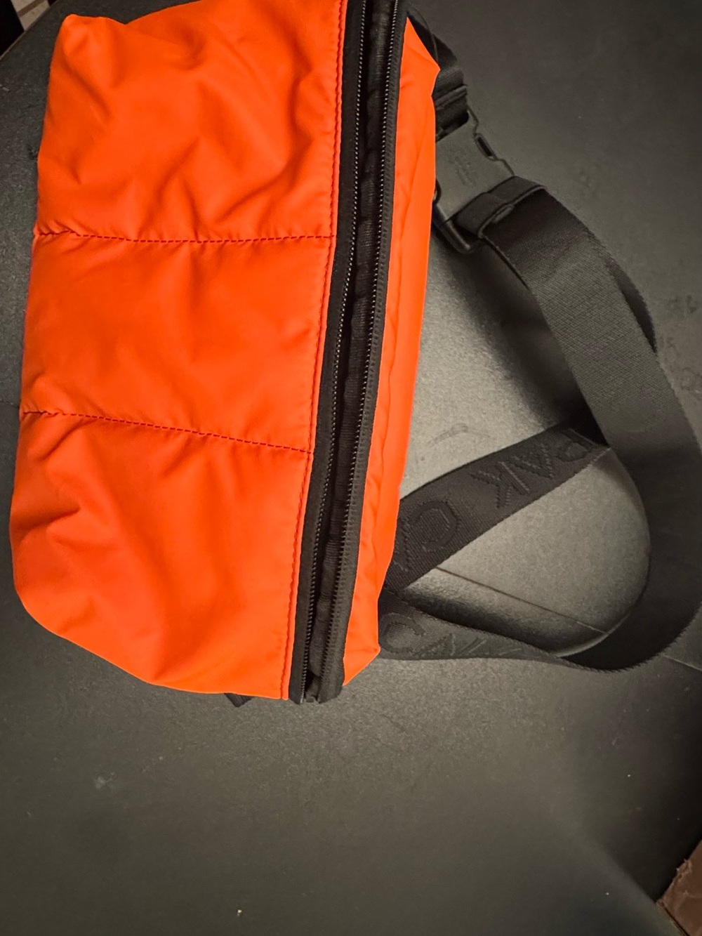 Calpak Orange and Black Belt Bag